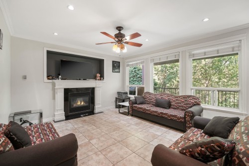8032 Melburn Drive, Mission, BC - Indoor Photo Showing Living Room With Fireplace