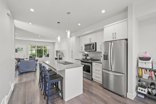 51-14541 Winter Crescent, Surrey, BC - Indoor Photo Showing Kitchen With Stainless Steel Kitchen With Double Sink With Upgraded Kitchen