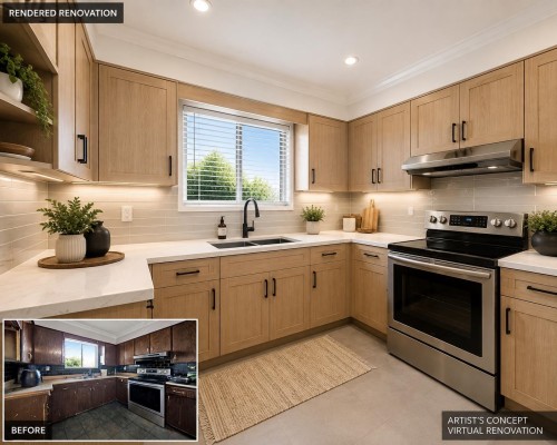 8531 116A Street, Delta, BC - Indoor Photo Showing Kitchen With Double Sink