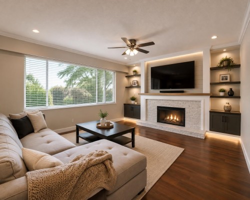 8531 116A Street, Delta, BC - Indoor Photo Showing Living Room With Fireplace
