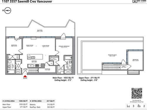 1107 3557 Sawmill Crescent, Vancouver, BC 