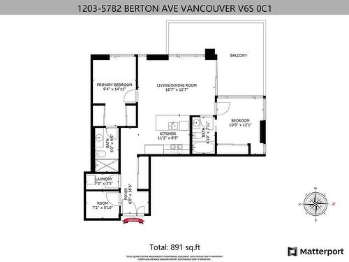 1203 5782 Berton Avenue, Vancouver, BC 