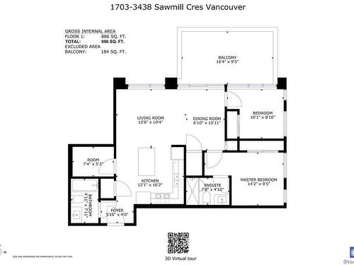 1703 3438 Sawmill Crescent, Vancouver, BC 