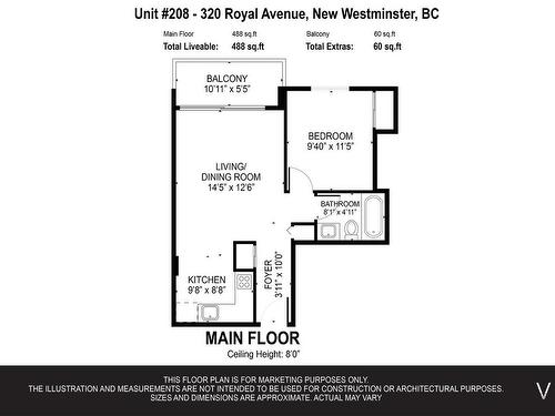 208 320 Royal Avenue, New Westminster, BC 