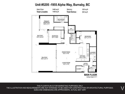 5205 1955 Alpha Way, Burnaby, BC 