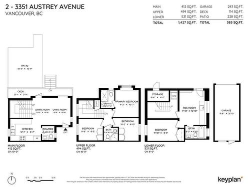 #2 3351 Austrey Avenue, Vancouver, BC 