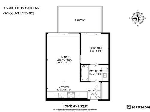 605 8031 Nunavut Lane, Vancouver, BC 