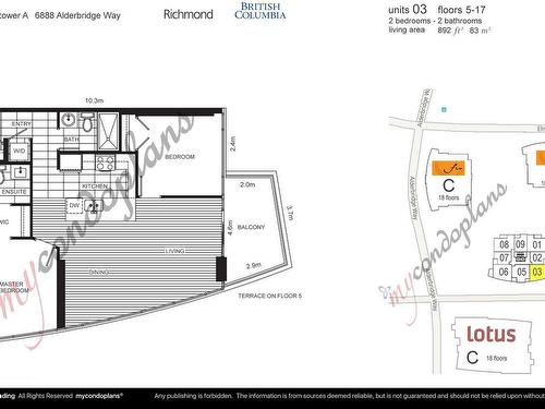 1503 6888 Alderbridge Way, Richmond, BC 