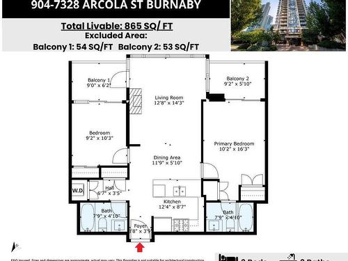 904 7328 Arcola Street, Burnaby, BC 