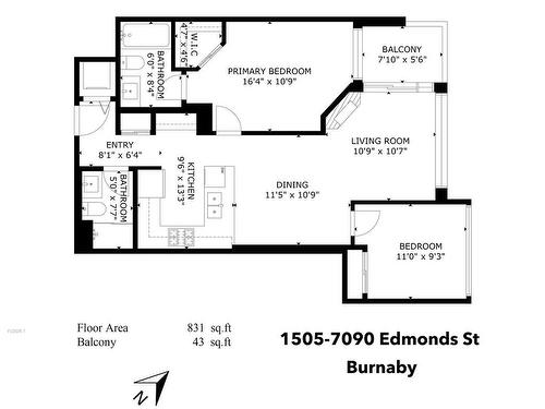 1505 7090 Edmonds Street, Burnaby, BC 