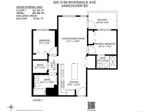 205 3198 Riverwalk Avenue, Vancouver, BC 