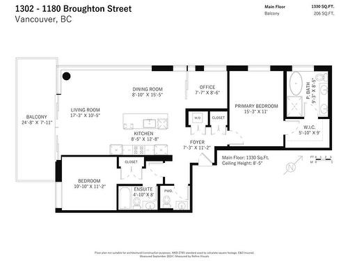 1302 1180 Broughton Street, Vancouver, BC 