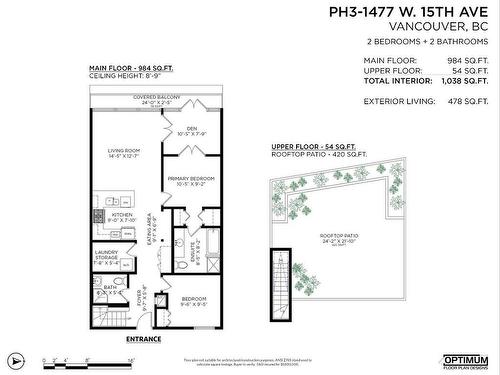 Ph3 1477 W 15Th Avenue, Vancouver, BC 