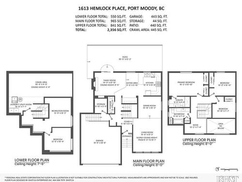 1613 Hemlock Place, Port Moody, BC 