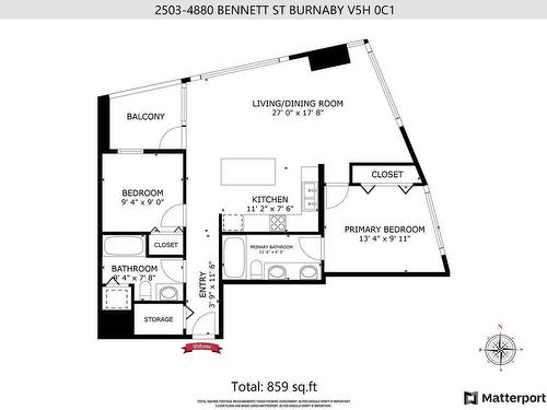 2503 4880 Bennett Street, Burnaby, BC 