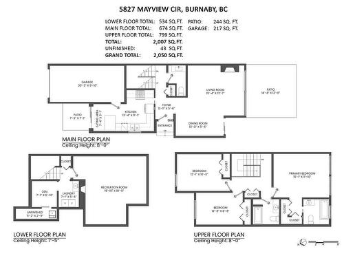 5827 Mayview Circle, Burnaby, BC 