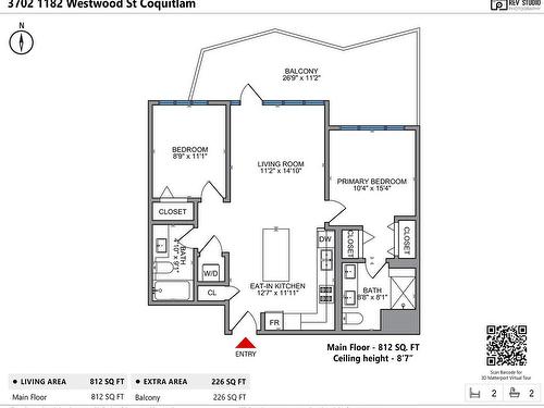 3702 1182 Westwood Street, Coquitlam, BC 