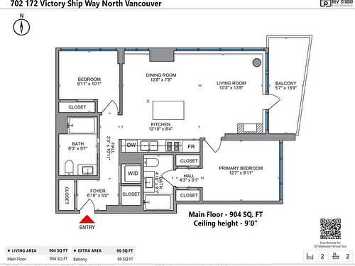 702 172 Victory Ship Way, North Vancouver, BC 