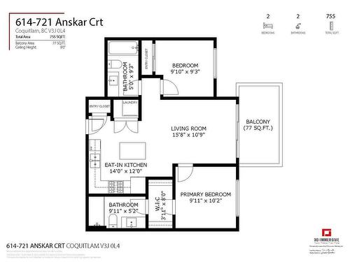 614 721 Anskar Court, Coquitlam, BC 