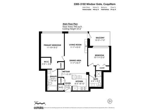 2205 3102 Windsor Gate, Coquitlam, BC 