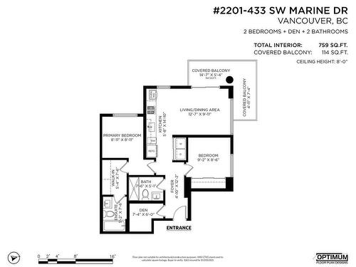 2201 433 Sw Marine Drive, Vancouver, BC 