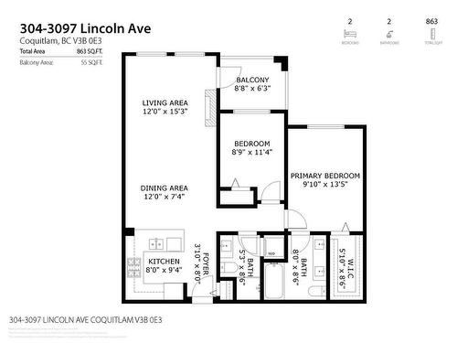 304 3097 Lincoln Avenue, Coquitlam, BC 