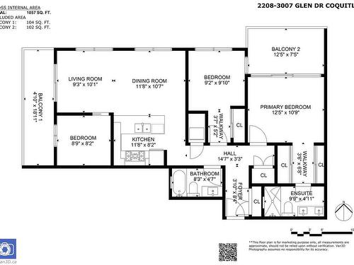 2208-3007 Glen Drive, Coquitlam, BC 