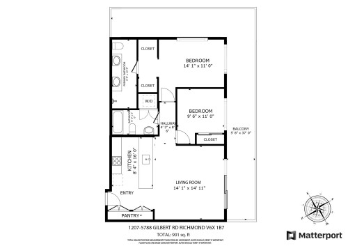 1207-5788 Gilbert Road, Richmond, BC 