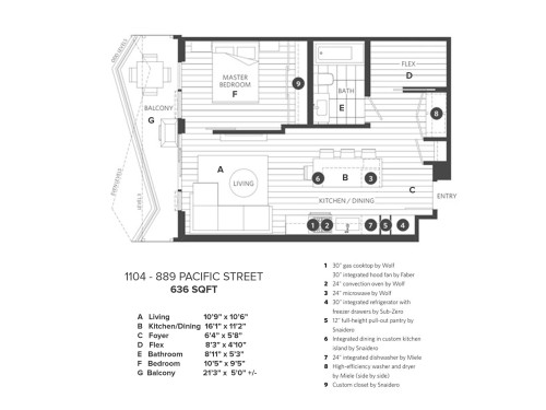 1104-889 Pacific Street, Vancouver, BC 