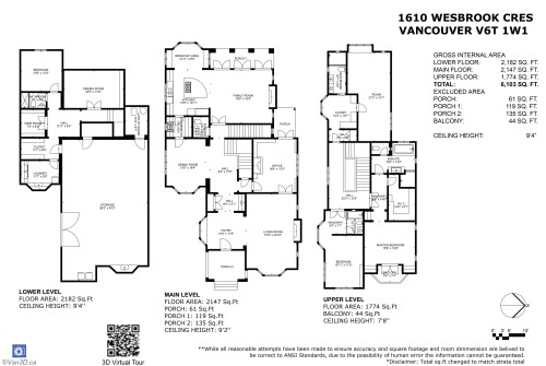 1610 Wesbrook Crescent, Vancouver, BC 