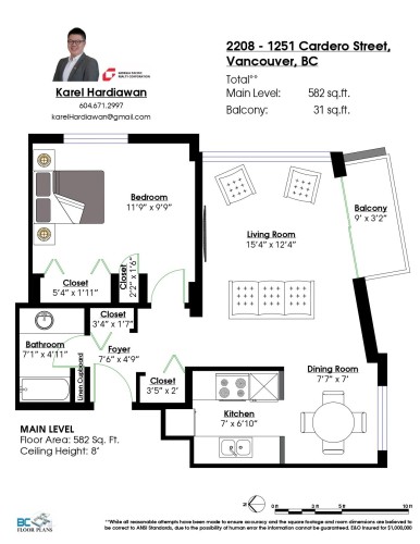 2208-1251 Cardero Street, Vancouver, BC 