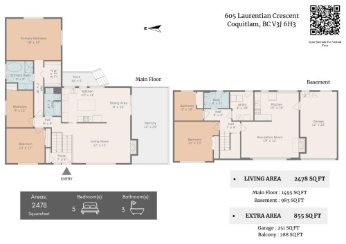 605 Laurentian Crescent, Coquitlam, BC 