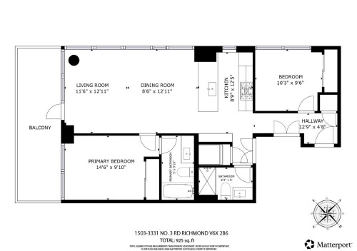1503-3331 No. 3 Road, Richmond, BC 