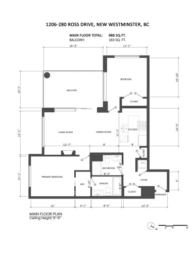 1206-280 Ross Drive, New Westminster, BC 