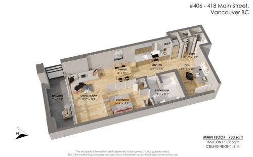 406-718 Main Street, Vancouver, BC 