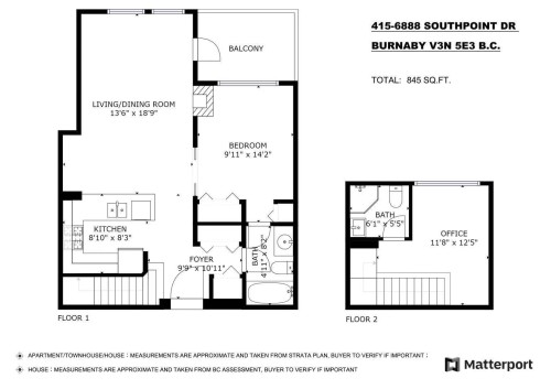 415-6888 Southpoint Drive, Burnaby, BC 