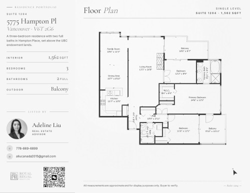 1204-5775 Hampton Place, Vancouver, BC 