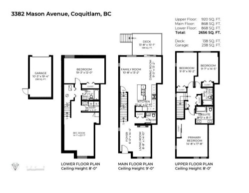 3382 Mason Avenue, Coquitlam, BC 