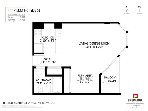 411-1333 Hornby Street, Vancouver, BC 