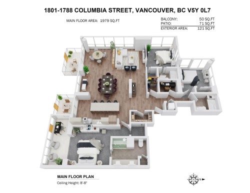 1801-1788 Columbia Street, Vancouver, BC 