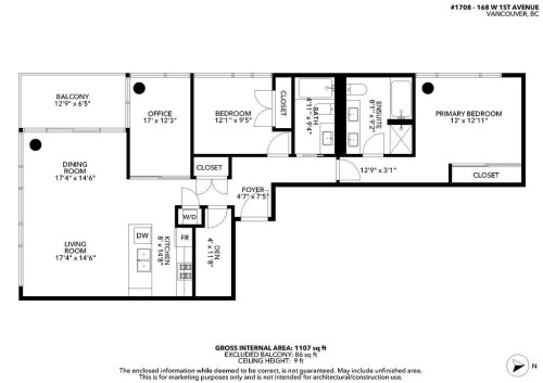 1708-168 1St Avenue W, Vancouver, BC 