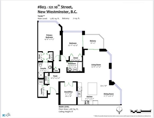 803-121 Tenth Street, New Westminster, BC 