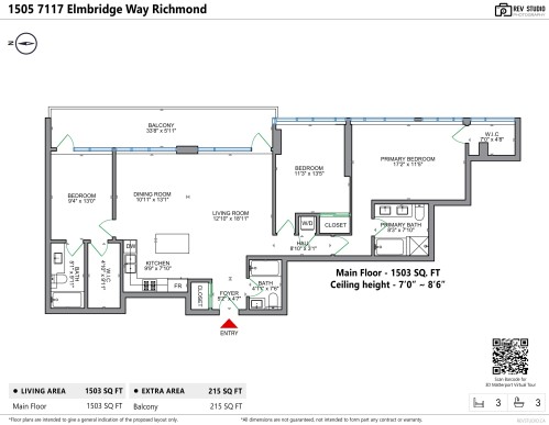 1505-7117 Elmbridge Way, Richmond, BC 