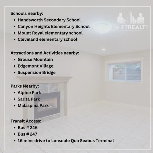 Bsmt-843 Canyon Boulevard, North Vancouver, BC 