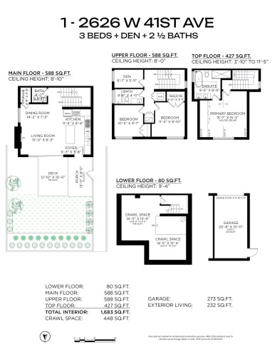 1-2626 41St Avenue W, Vancouver, BC 