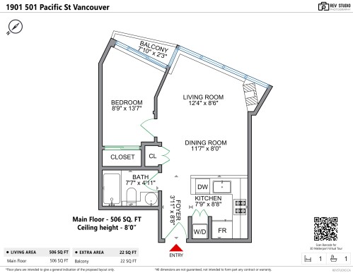 1901-501 Pacific Street, Vancouver, BC 
