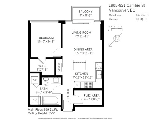 1905-821 Cambie Street, Vancouver, BC 