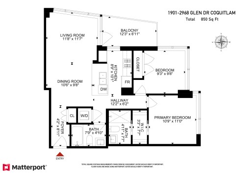 1901-2968 Glen Drive, Coquitlam, BC 