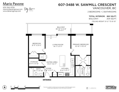 607-3488 Sawmill Crescent, Vancouver, BC 