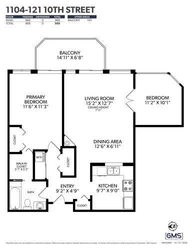 1104-121 Tenth Street, New Westminster, BC 